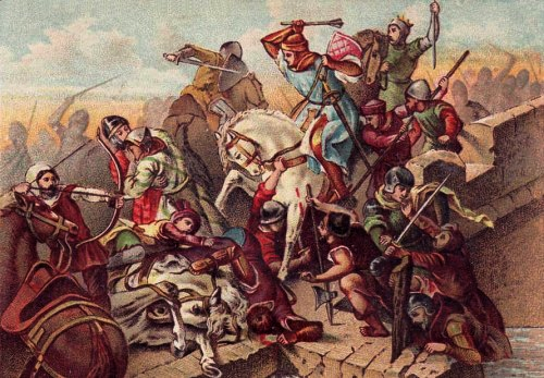 Bataille de Taillebourg gagnée par Saint-Louis - Eugène Delacroix - Galerie des Batailles- Château de Versailles
